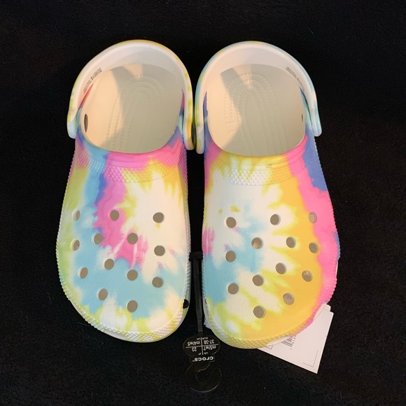 pastel tie dye crocs adults